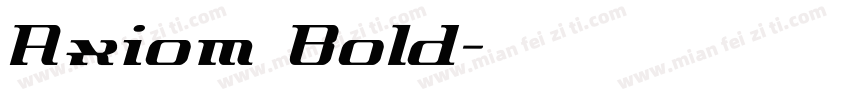 Axiom Bold字体转换